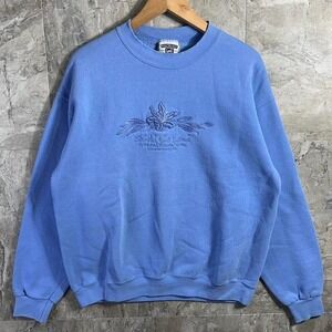 Vintage Lee Heavyweight blue crewneck sweatshirt embroidered behold the lamb